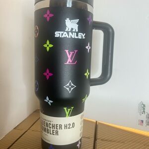 Stanley Black Tumbler with LV Logo Accents